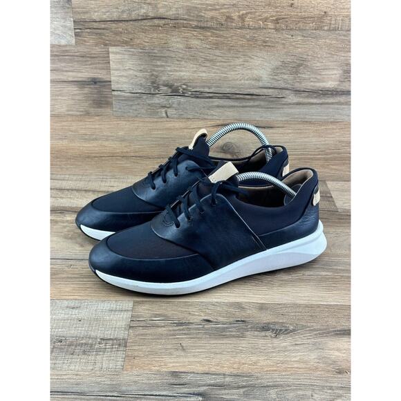 LADIES CLARKS LEATHER LACE UP CASUAL SPORTS SHOES TRAINERS Size 8.5 - Picture 1 of 7